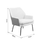 Πολυθρόνα Kieran pakoworld ύφασμα γκρι- πόδι μαύρο 77x69x82.5εκ - Image 5