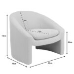 Πολυθρόνα Mordak pakoworld μπεζ ύφασμα 82x72x74εκ - Image 6