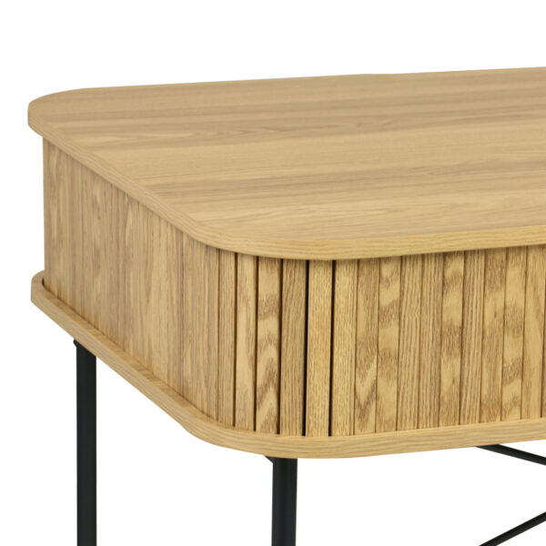 Γραφείο εργασίας Scandi pakoworld MDF/Metal σε φυσική απόχρωση με μεταλλικά μαύρα πόδια 120x60x76,5εκ - Image 5