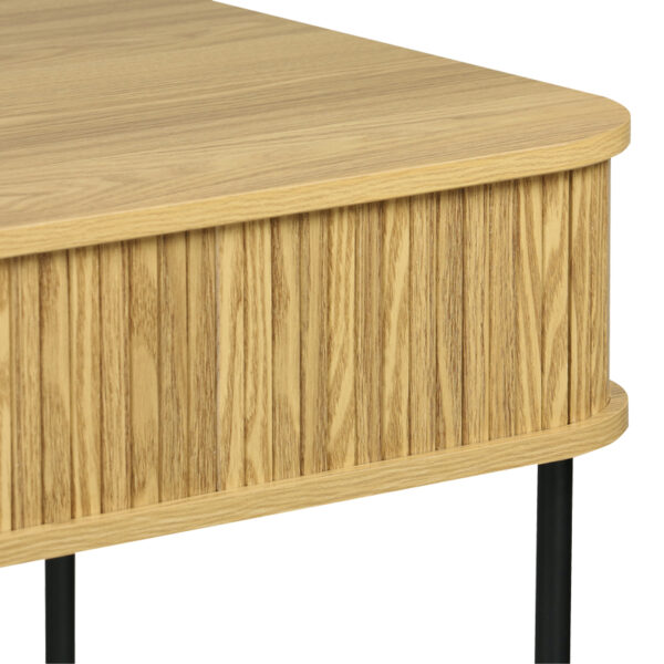 Γραφείο εργασίας Scandi pakoworld MDF/Metal σε φυσική απόχρωση με μεταλλικά μαύρα πόδια 120x60x76,5εκ - Image 6