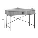 Γραφείο εργασίας Scandi pakoworld MDF/Metal σε φυσική απόχρωση με μεταλλικά μαύρα πόδια 120x60x76,5εκ - Image 7