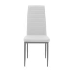 Καρέκλα Parker pakoworld μέταλλο-PU λευκό-γκρι πόδι 42x48x98εκ - Image 4