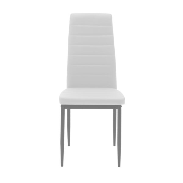 Καρέκλα Parker pakoworld μέταλλο-PU λευκό-γκρι πόδι 42x48x98εκ - Image 4