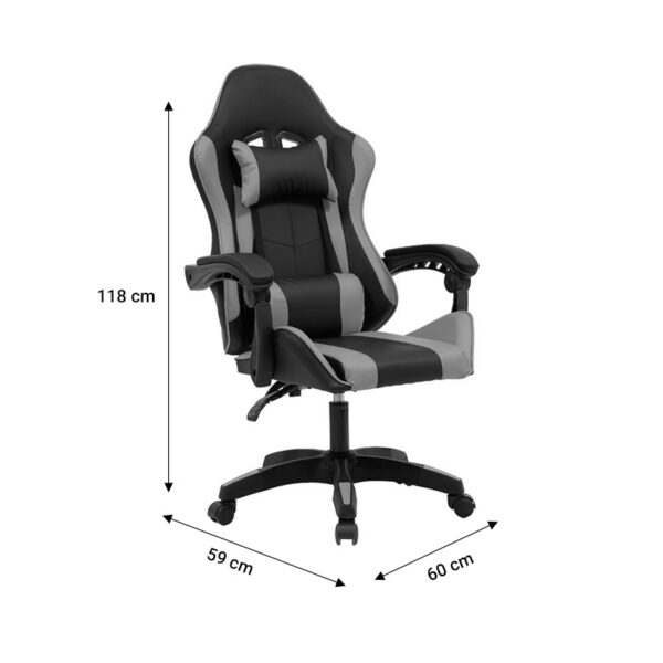 Καρέκλα γραφείου gaming William pakoworld PU μαύρο-κόκκινο - Image 8