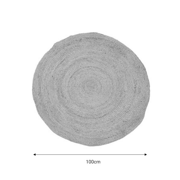 Χαλί Solon Inart μπεζ γιούτα 100x100x1εκ - Image 3