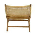 Πολυθρόνα Jerenze pakoworld φυσικό teak ξύλο-φυσικό rattan 65x78x68εκ - Image 5