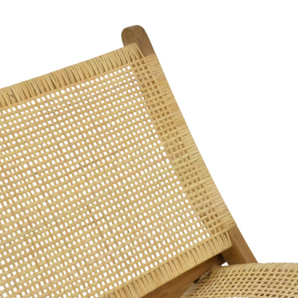 Πολυθρόνα Jerenze pakoworld φυσικό teak ξύλο-φυσικό rattan 65x78x68εκ - Image 7