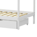 Παιδικό κρεβάτι Mellin τ.Montessori με 2 συρτάρια pakoworld ξύλο πεύκου σε λευκή απόχρωση 90x190εκ - Image 9
