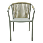 Πολυθρόνα στοιβαζόμενη Convince pakoworld αλουμίνιο με καφέ σκελετό-textilene-pe rattan 56x63x82εκ - Image 4