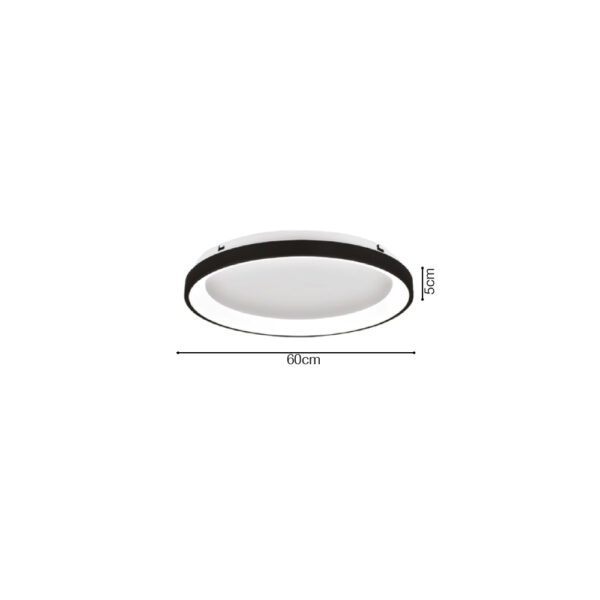 Inlight Πλαφονιέρα οροφής LED 28W 3CCT από λευκό μέταλλο και ακρυλικό D:80x5cm (42044-B-White) - Image 2