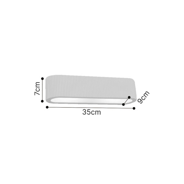 Inlight Επιτοίχιο λευκό φωτιστικό από γύψο 2XE14 D:35cm (43054-White) - Image 2
