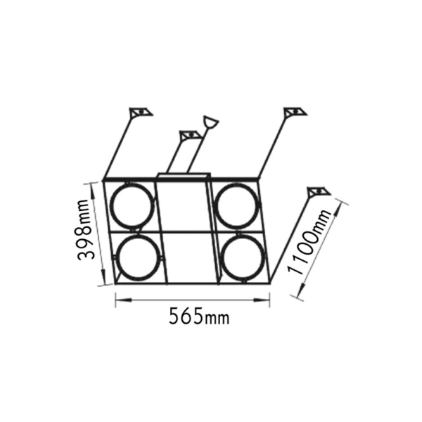 # ΣΠΟΤ ΚΡΕΜΑΣΤΟ G12 150W 4ΦΩΤΟ ΜΕ ΣΥΣ.ΕΝΑΥΣΗΣ - Image 2
