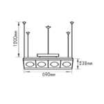4XAR111/12V/50W ΓΚΡΙ MET ΚΡΕΜΑ - Image 2