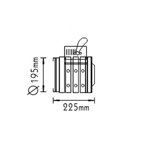 ΠΡΟΒΟΛΕΑΣ 70W HQI ΓΚΡΙ ΜΕΤΑΛΛ - Image 2