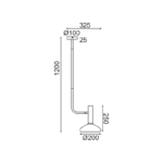 NETTO ΚΡΕΜΑΣΤΟ Φ/Σ 1ΧΕ27 ΟΡΕΙΧΑΛΚΟ+ΜΑΥΡΟ 33Χ20XΗ120CM SHERLOCK - Image 2