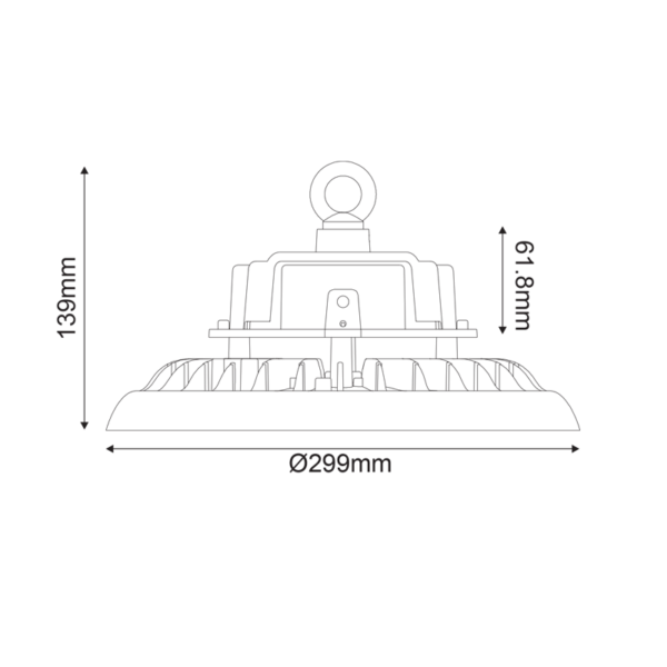 LED HIGH BAY ASTREK DIM 1-10V 150W 22.500LM 5000K 90° 230V AC IP65 Ra>80 50.000HRS - Image 2