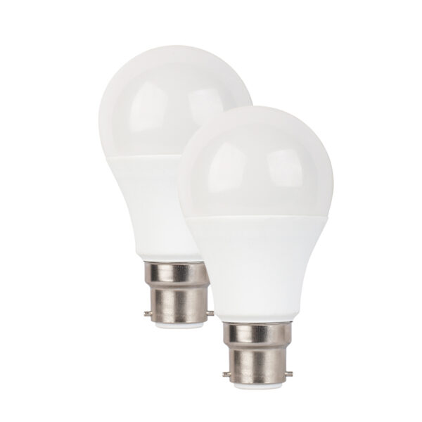 LED SMD B22 A60 7W 4000K 230V AC 580LM RA80 30000H 270° DUO PACK