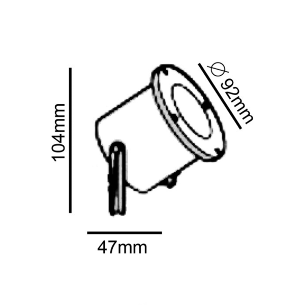 ΣΠΟΤ ΚΗΠΟΥ ΜΑΥΡΟ GU10  RAL C0026 - Image 2