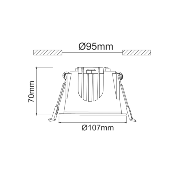 LED ΛΕΥΚΟ ΧΩΝΕΥΤΟ ΦΩΤΙΣΤΙΚΟ 20W 6500K 2300Lm 40° IP44 230V AC Ra80 Φ107*70MM 5YRS - Image 2