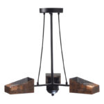 NETTO ΚΡΕΜΑΣΤΟ Φ/Σ 3ΧΕ27 ΜΕΤΑΛΛΙΚΟ ΜΑΥΡΟ+ΧΑΛΚΙΝΟ ΠΛΕΓΜΑ Φ60ΧΗ77CM