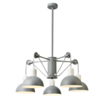 NETTO ΚΡΕΜΑΣΤΟ Φ/Σ 5ΧΕ14 ΓΚΡΙ/ΛΕΥΚΟ ΜΕΤΑΛΛΙΚΟ D68XH85CM CEZANNE
