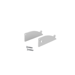 SET OF SILVER METAL END CAPS FOR P173