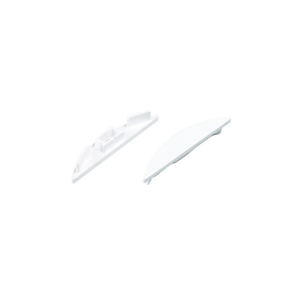 SET OF WHITE PLASTIC END CAPS FOR P21N