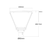 LED URBAN LUMINAIRE WITH ADJUSTABLE WATTAGE 30/40/50W 170/165/160 LM/W 4000K 230V 5YRS GUARANTEE - Image 2
