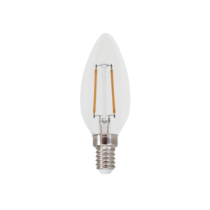 LED FILAMENT E14 C35 2W 2700K 230V AC 250LM RA80 30000H 360°