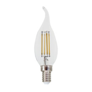 LED FILAMENT E14  DIM C35 5W TIP AMBER 2700K 230V AC 680LM RA80 30000H 360°