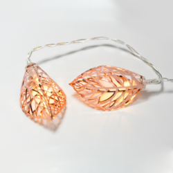 ^ "METAL LEAVES" 10LED ΛΑΜΠΑΚ ΣΕΙΡΑ ΜΠΑΤΑΡ.(3xAA)ΘΕΡΜΟ ΛΕΥΚΟ ΧΑΛΚΙΝΟ ΜΕΤΑΛΛΟ IP20 135+30cm  ΔΙΑΦΑΝ