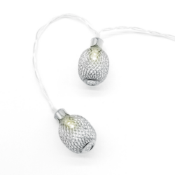 ^ "METAL PINAPPLE" 10LED ΛΑΜΠΑΚ ΣΕΙΡΑ ΜΠΑΤΑΡ.(3xAA)ΘΕΡΜΟ ΛΕΥΚΟ ΑΣΗΜΙ ΜΕΤΑΛΛΟ IP20 135+30cm ΔΙΑΦΑΝ Κ