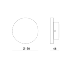 LED ΓΥΨΙΝΟ ΕΠΙΤΟΙΧΟ Φ/Σ ΦΥΣΙΚΟ 5W 300Lm 3000K Φ150Χ45 RAFA - Image 3
