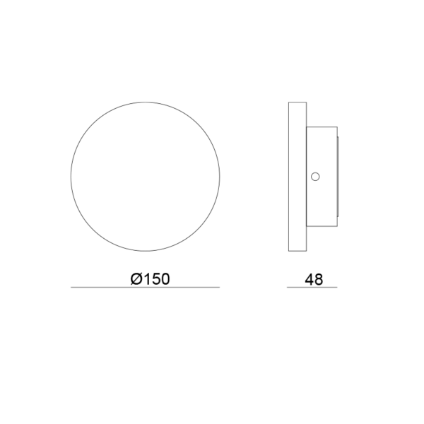 LED ΓΥΨΙΝΟ ΕΠΙΤΟΙΧΟ Φ/Σ ΦΥΣΙΚΟ 5W 300Lm 3000K Φ150Χ45 RAFA - Image 3