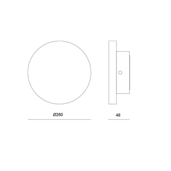 LED ΓΥΨΙΝΟ ΕΠΙΤΟΙΧΟ Φ/Σ ΦΥΣΙΚΟ 8W 570Lm 3000K Φ260Χ45 RAFA - Image 3