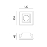 ΤΕΤΡΑΓΩΝΟ ΓΥΨΙΝΟ TRIMLESS ΣΠΟΤ ZOE GU10 - Image 2