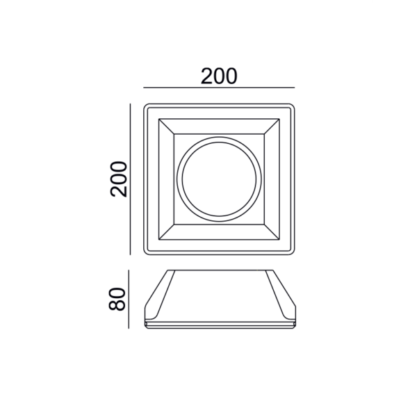 ^ΤΕΤΡΑΓΩΝΟ ΓΥΨΙΝΟ TRIMLESS ΣΠΟΤ ABBY AR111 GU10 - Image 2
