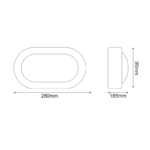 ΑΠΛΙΚΑ ΓΚΡΙ ΙΡ54 Ε27 max.60W  280 x 185 x 96mm  RAL 7016Μ - Image 2