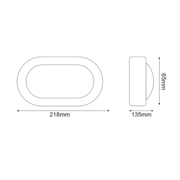 ΑΠΛΙΚΑ ΓΚΡΙ ΙΡ54 Ε27 max.40W 218x135x65mm RAL 7016M - Image 2