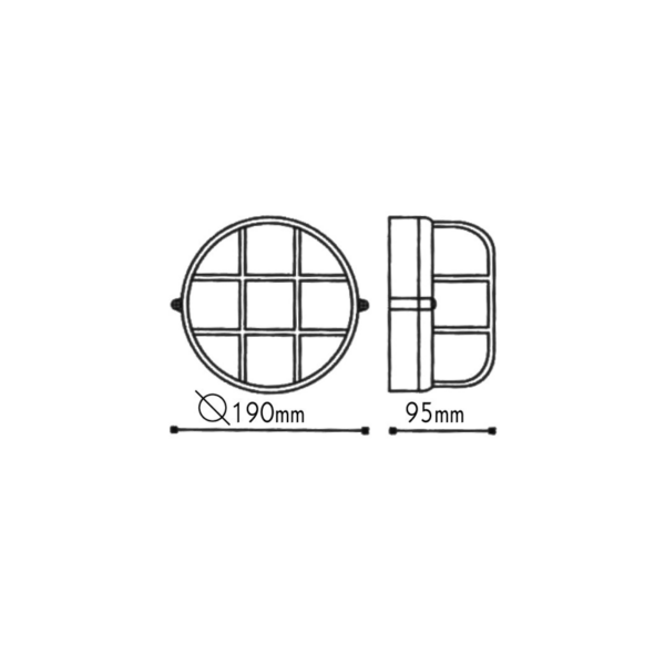 ΠΛΑΦΟΝΙΕΡΑ ΛΕΥΚΗ ΙΡ45 Ε27 60W RAL C3619M - Image 4