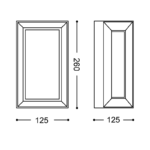 ΑΠΛΙΚΑ ΟΡΘΟΓΩΝΙΑ 3 ΟΨΕΩΝ ΦΩΤΙΣΜΟΥ E27 18W IP54 RAL7016M - Image 2