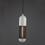 NETTO ΚΡΕΜΑΣΤΟ Φ/Σ 1ΧΕ27 ΛΕΥΚΟ ΜΕΤΑΛΛΙΚΟ D10XH120CM LAB - Image 2