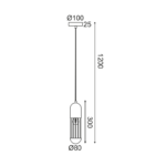 NETTO ΚΡΕΜΑΣΤΟ Φ/Σ 1ΧΕ27 ΛΕΥΚΟ ΜΕΤΑΛΛΙΚΟ D10XH120CM LAB - Image 3