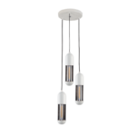 NETTO ΚΡΕΜΑΣΤΟ Φ/Σ 3ΧΕ27 ΛΕΥΚΟ ΜΕΤΑΛΛΙΚΟ D27XH120CM LAB