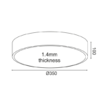 ΟΡΟΦΗΣ Φ/Σ LED 32W 3180LM CCT ΛΕΥΚΟ ΜΕΤ/ΚΟ D35XH10CM OPTIMUS - Image 2