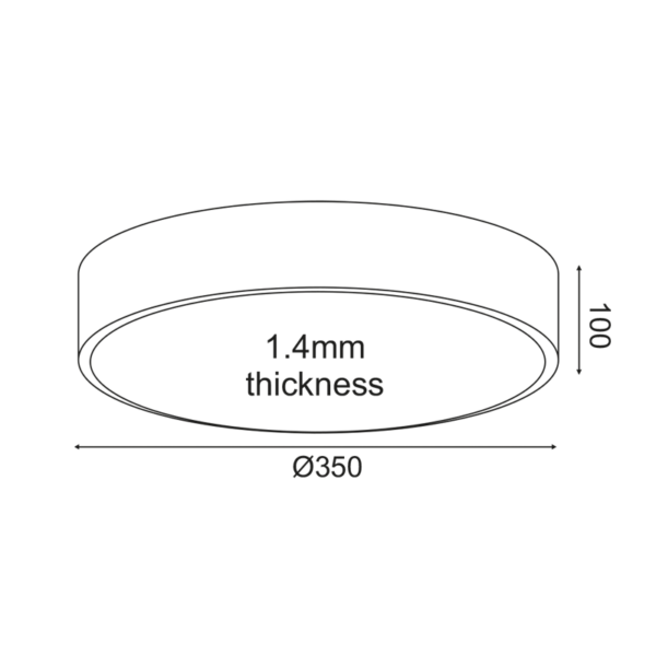 ΟΡΟΦΗΣ Φ/Σ LED 32W 3180LM CCT ΛΕΥΚΟ ΜΕΤ/ΚΟ D35XH10CM OPTIMUS - Image 2