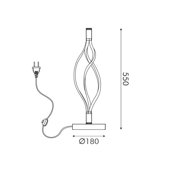 ΕΠΙΤΡΑΠΕΖΙΟ Φ/Σ  LED 30W 2400LM CCT IP20 ΜΑΥΡΟ ΑΛΟΥΜΙΝΙΟ + ΑΚΡΥΛΙΚΟ - Image 2