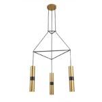 NETTO ΚΡΕΜΑΣΤΟ Φ/Σ 3XGU10 ΟΡΕΙΧΑΛΚΟ ΜΕΤΑΛΛΙΚΟ 56X49XH150CM DA VINCI