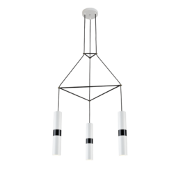 NETTO ΚΡΕΜΑΣΤΟ Φ/Σ 3XGU10 ΛΕΥΚΟ ΜΕΤΑΛΛΙΚΟ 56X49XH150CM DA VINCI