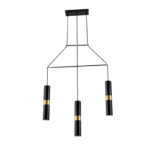 NETTO ΚΡΕΜΑΣΤΟ Φ/Σ 3XGU10 ΜΑΥΡΟ ΜΕΤΑΛΛΙΚΟ 66X8XH150CM DA VINCI